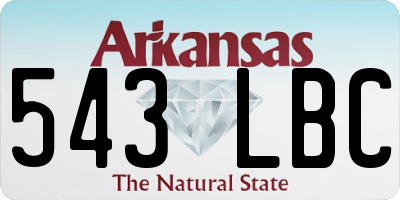 AR license plate 543LBC