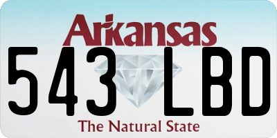 AR license plate 543LBD