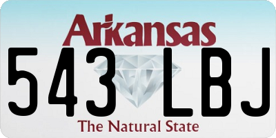 AR license plate 543LBJ