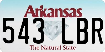 AR license plate 543LBR