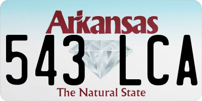AR license plate 543LCA