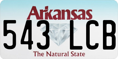 AR license plate 543LCB