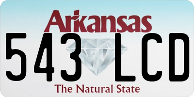 AR license plate 543LCD