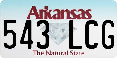 AR license plate 543LCG