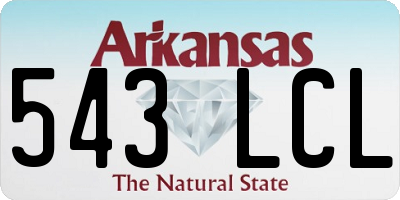 AR license plate 543LCL