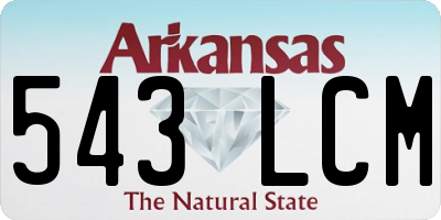 AR license plate 543LCM