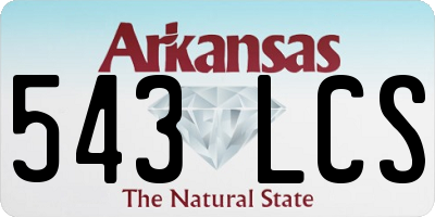 AR license plate 543LCS