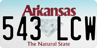 AR license plate 543LCW