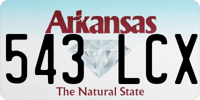 AR license plate 543LCX