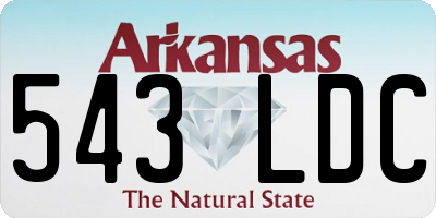 AR license plate 543LDC