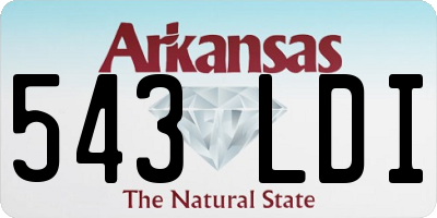 AR license plate 543LDI