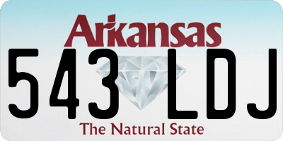 AR license plate 543LDJ