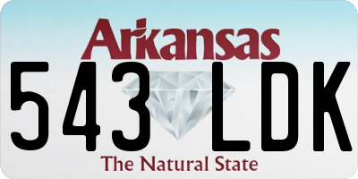 AR license plate 543LDK