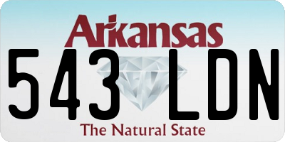 AR license plate 543LDN