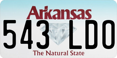 AR license plate 543LDO
