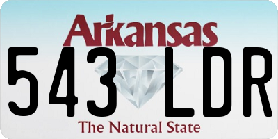 AR license plate 543LDR