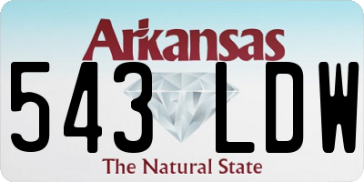 AR license plate 543LDW