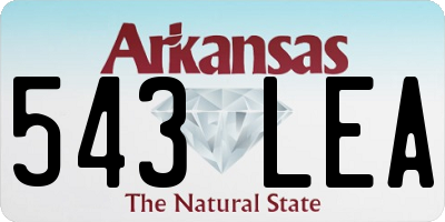 AR license plate 543LEA