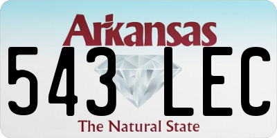 AR license plate 543LEC