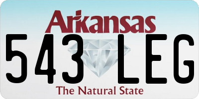 AR license plate 543LEG