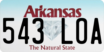 AR license plate 543LOA