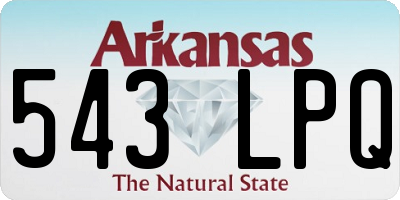 AR license plate 543LPQ