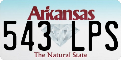 AR license plate 543LPS