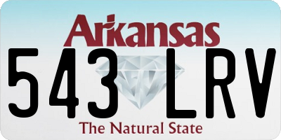 AR license plate 543LRV