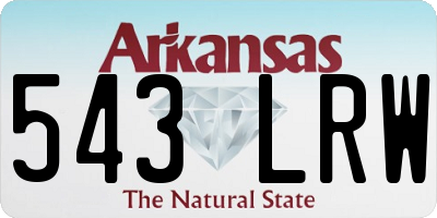 AR license plate 543LRW