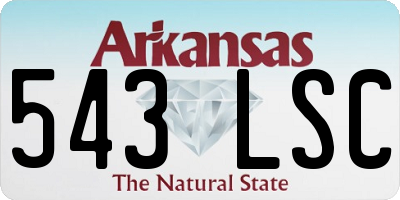 AR license plate 543LSC