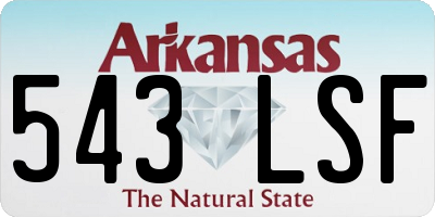 AR license plate 543LSF