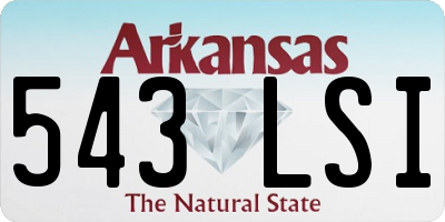 AR license plate 543LSI