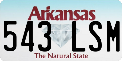 AR license plate 543LSM
