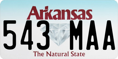 AR license plate 543MAA