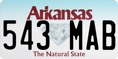 AR license plate 543MAB