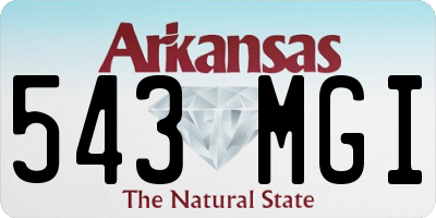 AR license plate 543MGI