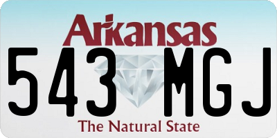 AR license plate 543MGJ