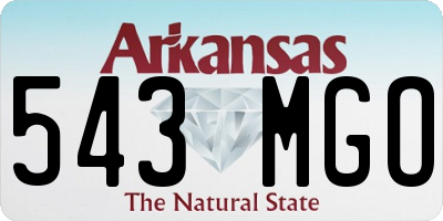 AR license plate 543MGO