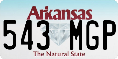 AR license plate 543MGP
