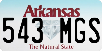 AR license plate 543MGS