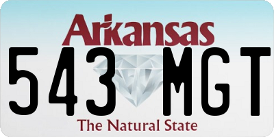 AR license plate 543MGT