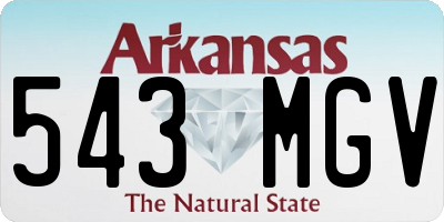 AR license plate 543MGV