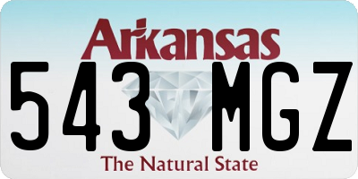 AR license plate 543MGZ