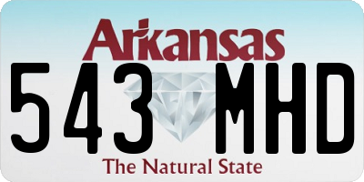 AR license plate 543MHD