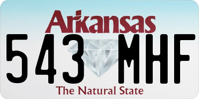 AR license plate 543MHF