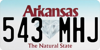 AR license plate 543MHJ