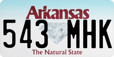 AR license plate 543MHK