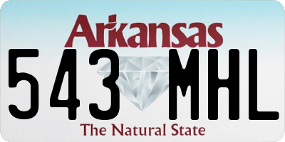 AR license plate 543MHL