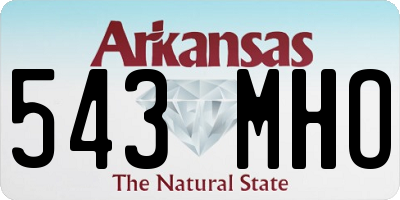AR license plate 543MHO