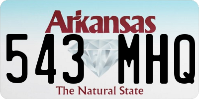 AR license plate 543MHQ